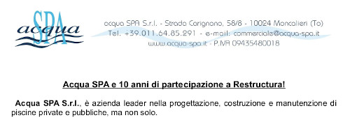 scarica la cartella stampa acqua spa per restructura 2015
