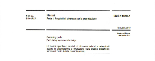 Normativa piscine UNI EN 15288-1