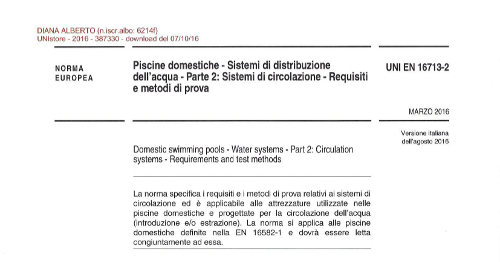normativa piscine UNI EN 16713-2