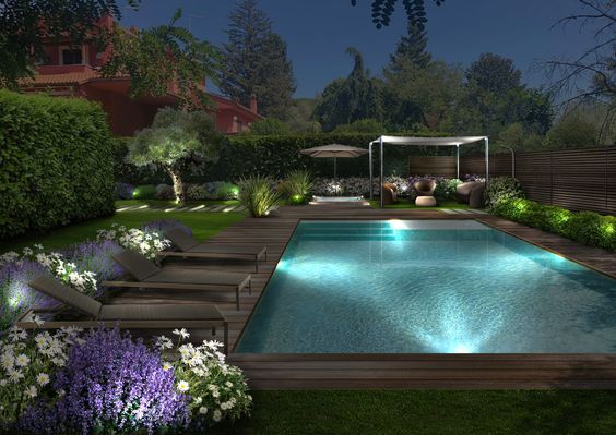 Illuminazione piscina con led ad alta efficienza